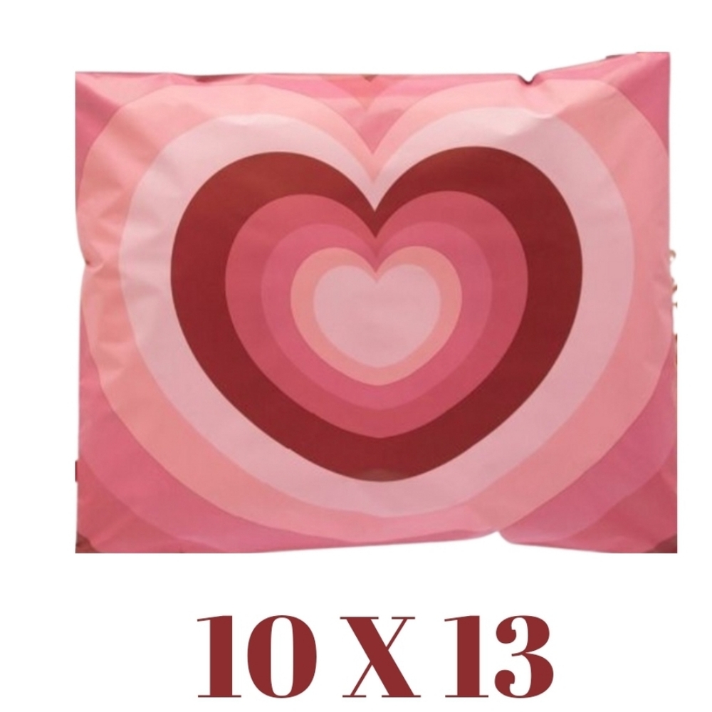 poly mailers 10x13 heart ripples